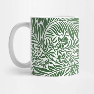 Modern Floral Pattern Green and White Mug